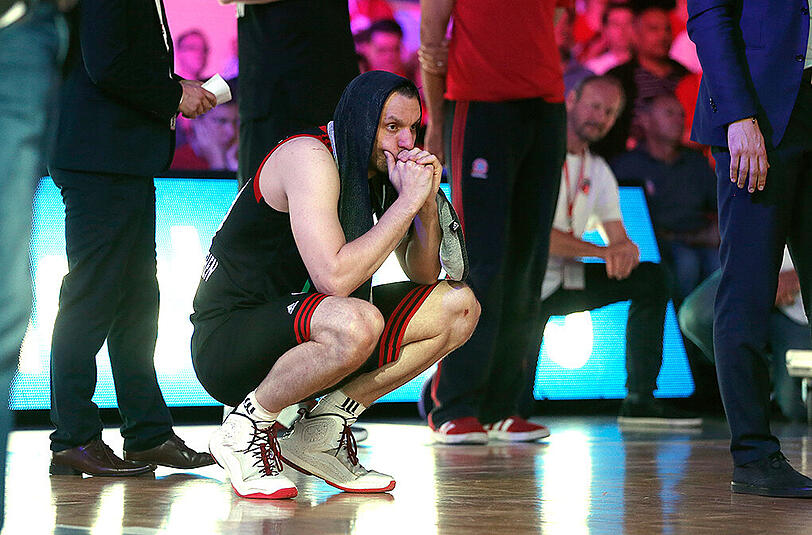 Dusko Savanovic nach dem verlorenen Finalspiel gegen Bamberg