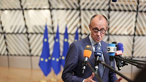 Bundeskanzler Merz: Europa muss seine Verteidigungsf&auml;higkeit und wirtschaftliche Wettbewerbsf&auml;higkeit st&auml;rken.