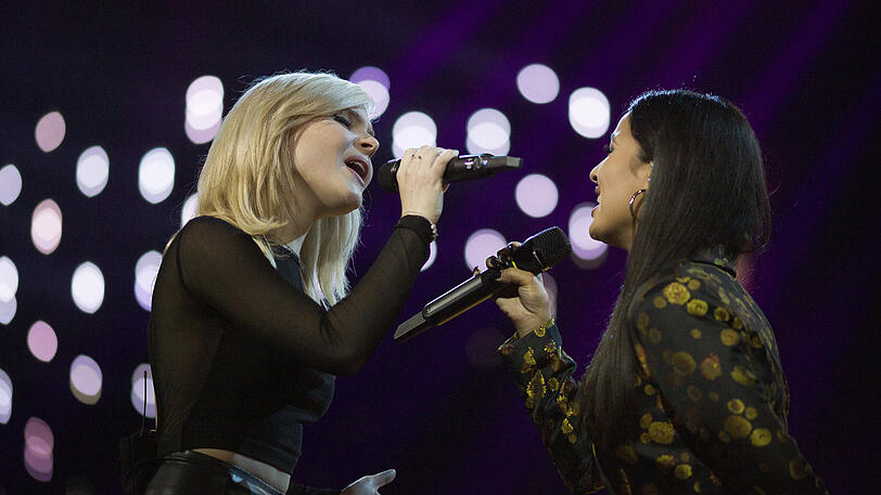 Das deutsche Duo "Sisters" probt in Tel Aviv für seinen Auftritt beim ESC.