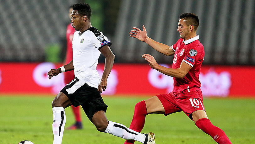 David Alaba (l.) soll nach der Niederlage mit der Nationalmannschaft noch in einem Belgrader Club gefeiert haben. David Alaba (l.) soll nach der Niederlage mit der Nationalmannschaft noch in einem Belgrader Club gefeiert haben.