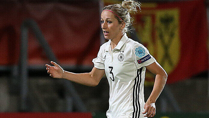 Kathrin Hendrich: Verteidigerin mit deutsch-belgischen Wurzeln.