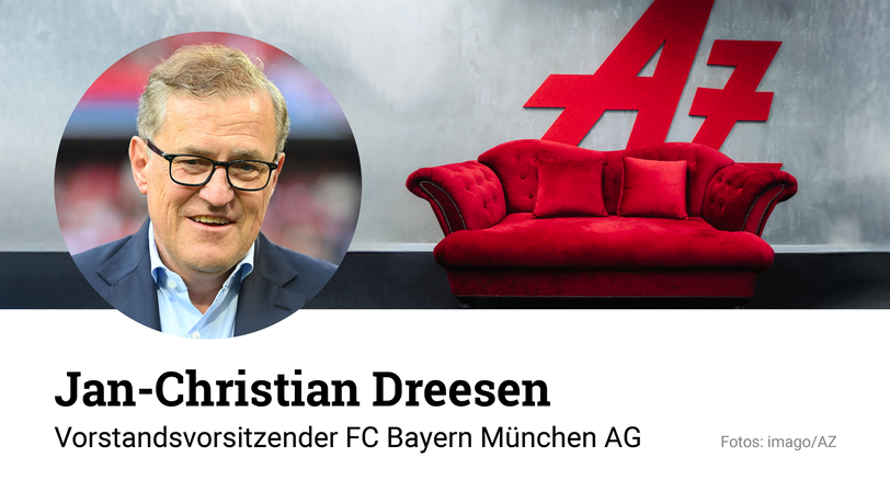 Auf der roten Couch nimmt Platz Jan-Christian Dreesen – am 18. November 2025 im Deutschen Theater. Auf der roten Couch nimmt Platz Jan-Christian Dreesen – am 18. November 2025 im Deutschen Theater.