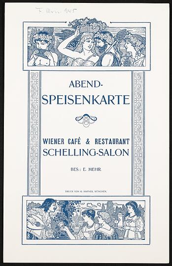 SCHELLING-SALON: Die Traditionsgaststätte in der Schellingstraße 54 wurde 1872 eröffnet und wird bis heute von der Familie Mehr bewirtschaftet. Diese Karte stammt aus dem Jahr 1916.