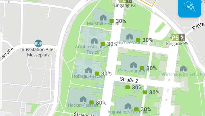 Die Oktoberfest-App zeigt an, wie voll die Zelte sind. Die Oktoberfest-App zeigt an, wie voll die Zelte sind.