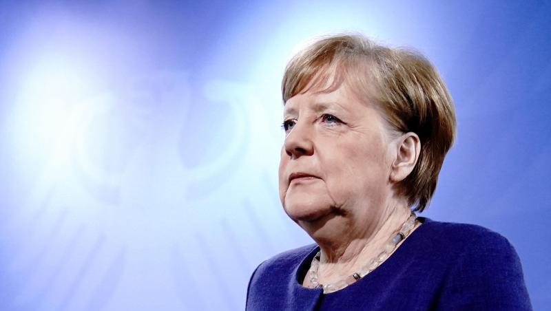 Bundeskanzlerin Angela Merkel (CDU), gibt nach der Videokonferenz mit den Ministerpräsidenten der Bundesländer eine Pressekonferenz. Bundeskanzlerin Angela Merkel (CDU), gibt nach der Videokonferenz mit den Ministerpräsidenten der Bundesländer eine Pressekonferenz.
