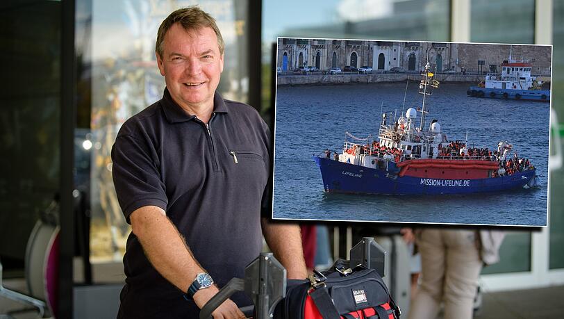Claus-Peter Reisch (57) aus Landsberg ist Kapitän der "Lifeline" und rettet Flüchtlinge aus Seenot.
