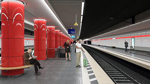 Bleibt rot: der S-Bahnhof Hauptbahnhof.