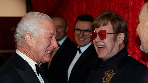 König Charles III. und Elton John hatten offenbar Spaß.