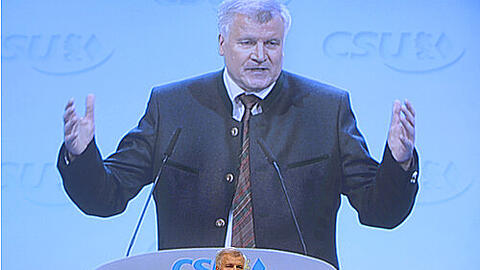 Der bayerische Ministerpräsident und CSU-Vorsitzende Horst Seehofer als Redner beim Politischen Aschermittwoch seiner Partei in Passau.