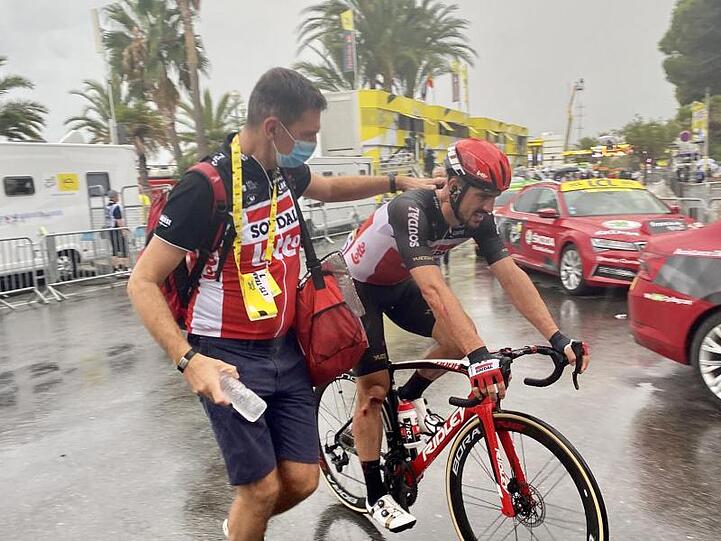 Bitter: Für John Degenkolb ist bereits nach der ersten Tour-Etappe Schluss.