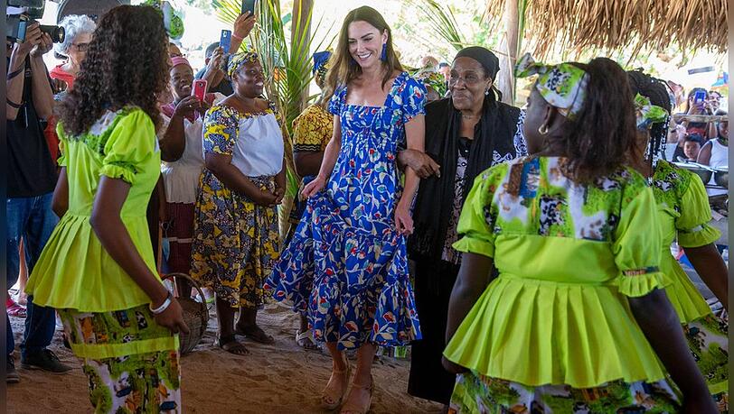 Herzogin Kate tanzt in Belize.