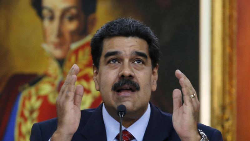 Nicolas Maduro, Präsident von Venezuela, spricht auf einer Pressekonferenz im Präsidentenpalast Miraflores. Nicolas Maduro, Präsident von Venezuela, spricht auf einer Pressekonferenz im Präsidentenpalast Miraflores.