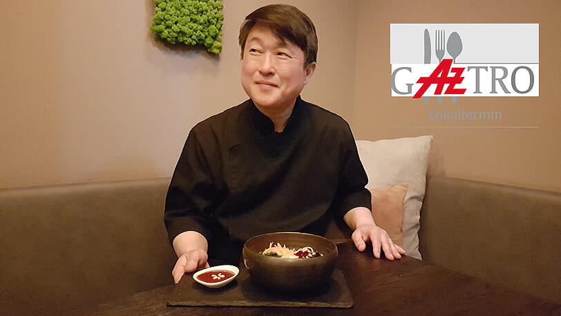 Mun Kim mit seinem liebsten Gericht Bibimbap.