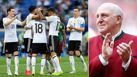 Der frühere DFB- und Bayern-Angreifer Dieter Hoeneß hält große Stücke auf den deutschen Kader beim Confed Cup in Russland.