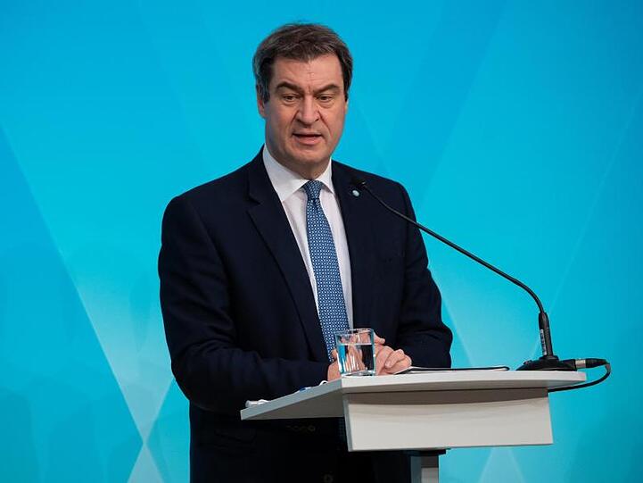 Markus Söder (CSU) spricht bei einer Pressekonferenz. Foto: Sven Hoppe/dpa-POOL/dpa/Archivbild