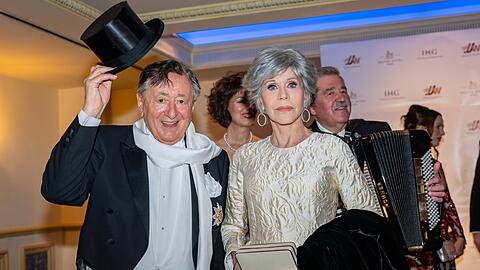 Richard "Mörtel" Lugner und Star-Gast Jane Fonda auf dem Wiener Opernball