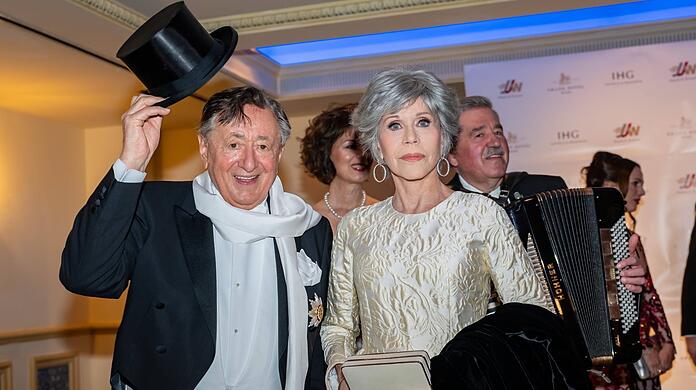 Richard "Mörtel" Lugner und Star-Gast Jane Fonda auf dem Wiener Opernball