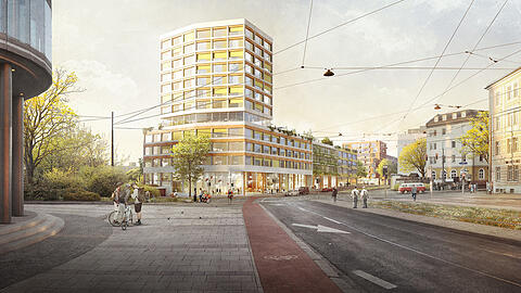 So könnte das Areal an der Orleansstraße beim Ostbahnhof einmal aussehen.