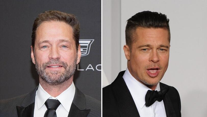 Jason Priestley (l.) und Brad Pitt teilten sich für kurze Zeit eine WG in einem "schäbigen Teil von Los Angeles".