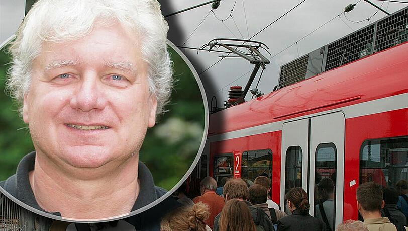 Überzeugter Bahnfahrer: AZ-Redakteur John Schneider. Am Mittwoch steckte er mitten im S-Bahn-Chaos fest.