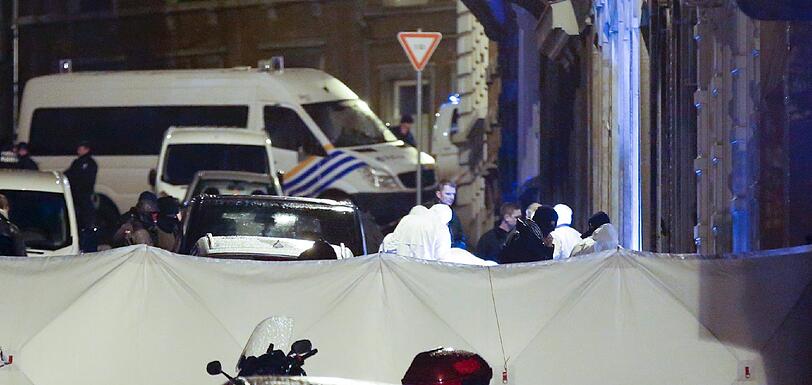 Bilder aus Verviers: Bei einem Anti-Terroreinsatz kamen am Donnerstagabend zwei Menschen ums Leben.