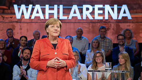 Knapp zwei Wochen vor der Bundestagswahl stellte sich Angela Merkel den Fragen der Wähler