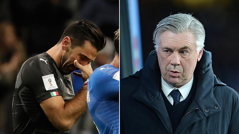 Gianluigi Buffon vergießt Tränen der Enttäuschung nach der verpassten WM. Kommt jetzt Carlo Ancelotti?