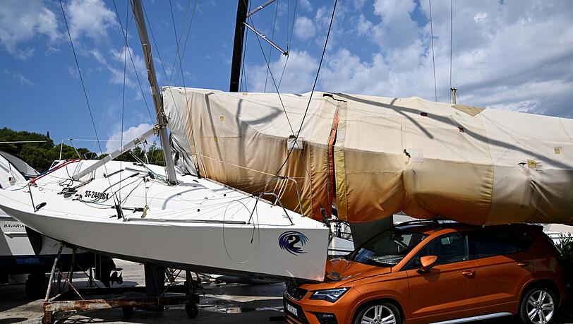 Bei dem heftigen Sturm bei Split an der Adria gab es 24 Leichtverletzte.