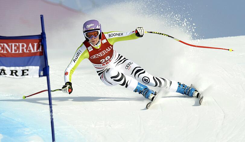 Maria Riesch auf der Fahrt zum Kombi-Sieg in Aare.