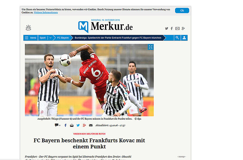 Von einem Geburtstagsgeschenk für Eintracht-Trainer  Niko Kovac schreibt der "Merkur".