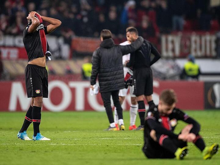 Die Spieler von Bayer Leverkusen hadern mit dem Aus in der Zwischenrunde der Europa League nach dem 1:1 gegen FK Krasnodar.