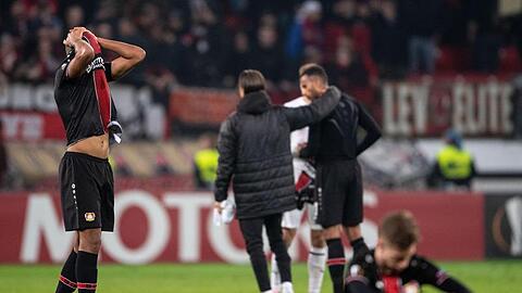 Die Spieler von Bayer Leverkusen hadern mit dem Aus in der Zwischenrunde der Europa League nach dem 1:1 gegen FK Krasnodar.