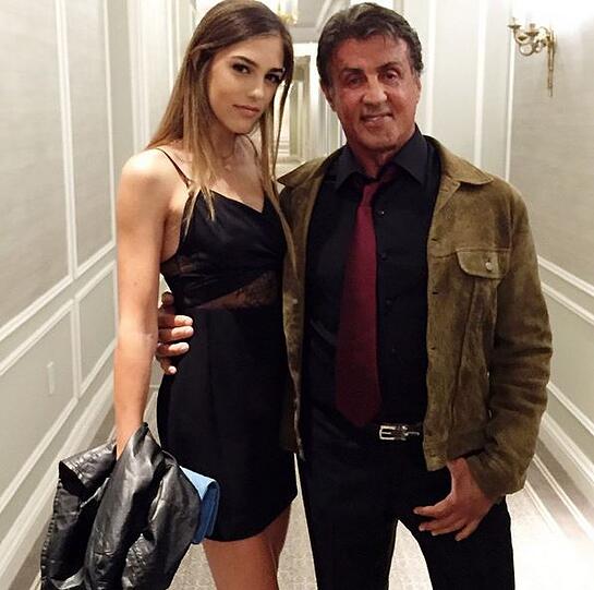 Sistine mit ihrem Papa Sylvester Stallone.