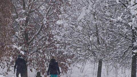 Winterspaziergang in Poing. Foto: Lino Mirgeler