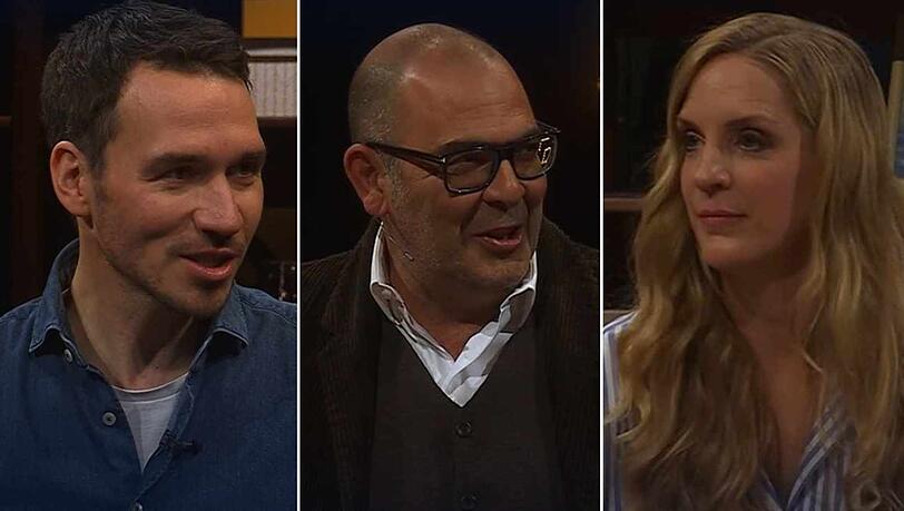 Felix Neureuther (links) und Caro Matzko (rechts) verbünden sich gegen Hannes Ringlstetter (Mitte).