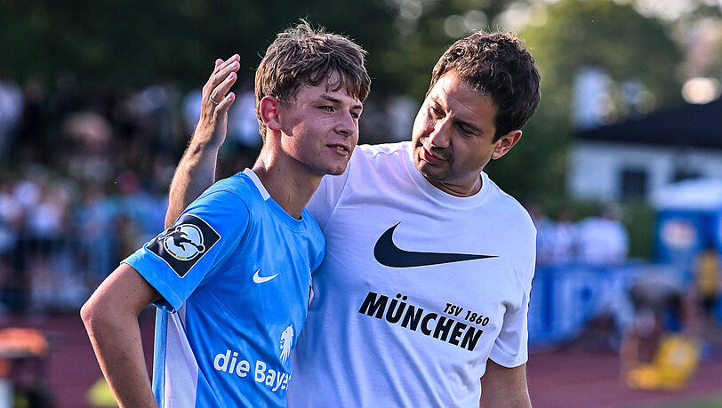 Sein Forderer und Förderer: Raphael Ott mit Sechzig-Coach Argirios Giannikis.