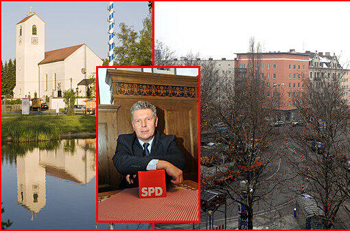 Neue Heimat für den Kandidaten: Wirtschaftsreferent und OB-Anwärter Dieter Reiter zieht aus politischen Gründen vom idyllischen Straßlach (l.) an den Harras &ndash; damit spart er täglich zwei Stunden Fahrzeit.