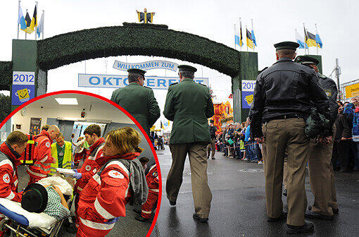 Ein unbekannter Zeuge brachte den 33-Jährigen sofort zum Wiesn-Rettungsdienst. (Archivbild)