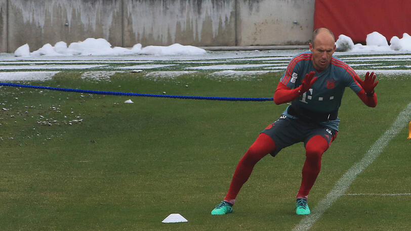 Wieder im Mannschaftstraining des FC Bayern: Arjen Robben. (Archivbild)