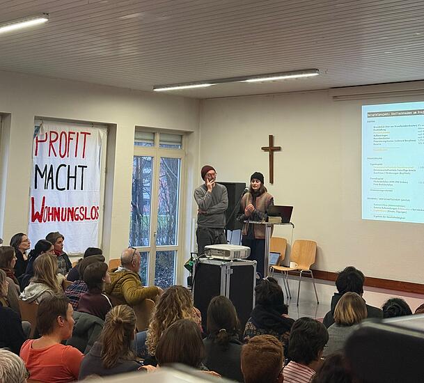 Einer von vielen Vortrag und Workshops auf der Leerstandskonferenz im Gemeindesaal der St. Philippus Kirchengemeinde.