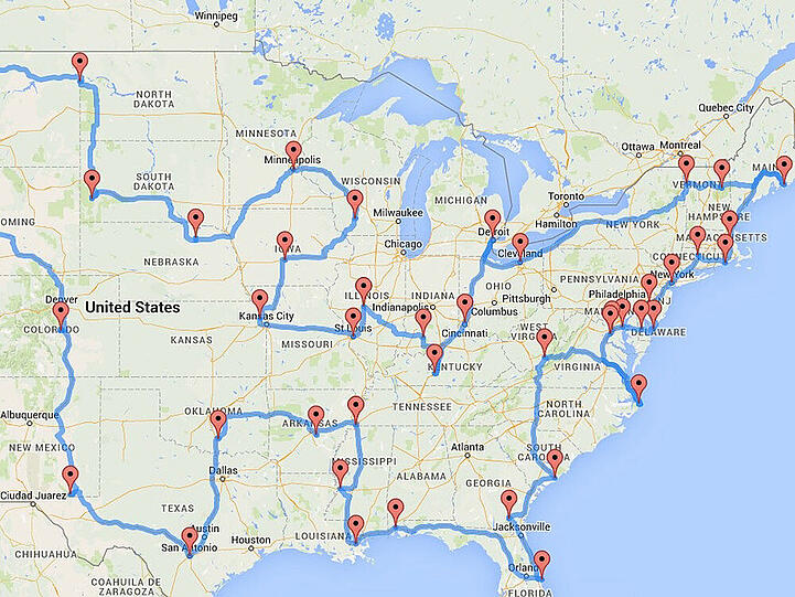 Der ultimative Roadtrip durch 48 Bundesstaaten der USA