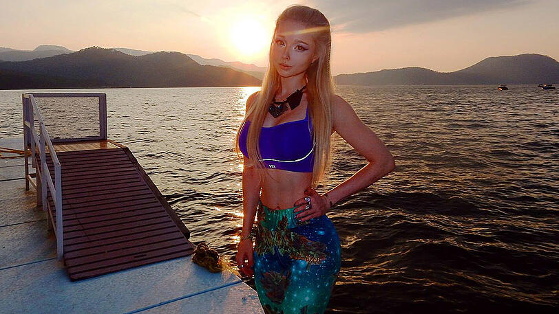 Valeria Lukyanova genießt ihren Urlaub.