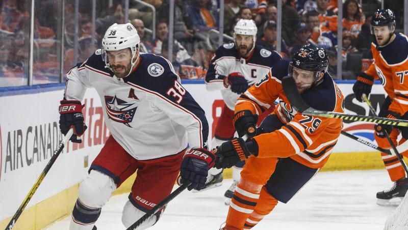 Oilers-Starspieler Leon Draisaitl blieb gegen Columbus ohne Scorerpunkt. Oilers-Starspieler Leon Draisaitl blieb gegen Columbus ohne Scorerpunkt.