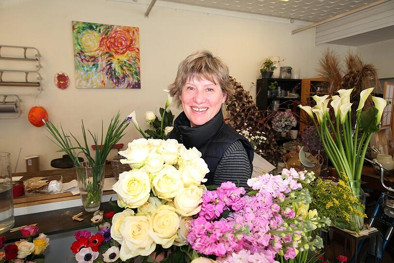 Floristin Rita Roth: "Man merkt, wie bei allen die Laune steigt."