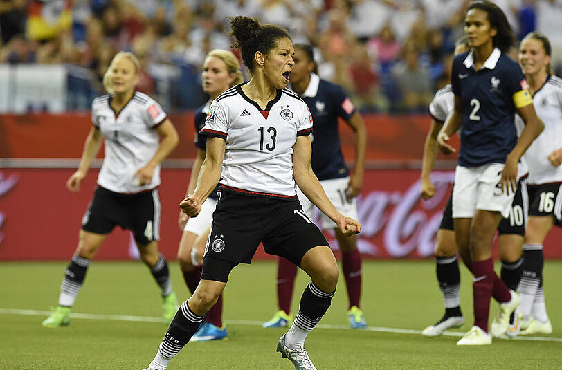 Zitterpartie: Die DFB-Elf der Frauen konnte sich bei der WM in Kanada erst im Elfmeterschießen gegen Frankreich durchsetzen.
