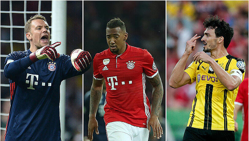 Alle drei erhielten das Prädikat "Weltklasse": Manuel Neuer (l.), Jérôme Boateng (m.) und Mats Hummels. Alle drei erhielten das Prädikat "Weltklasse": Manuel Neuer (l.), Jérôme Boateng (m.) und Mats Hummels.