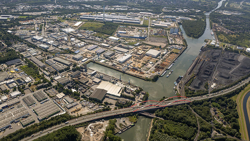 Rhein-Herne-Kanal zwischen Bottrop und Essen: Zu den Regionen, die in Deutschland am stärksten vom Brexit betroffen wären, zählt auch das Ruhrgebiet.