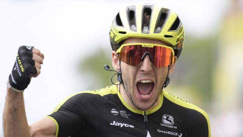 Simon Yates ist der Sieger der zwölften Etappe der Tour de France. Simon Yates ist der Sieger der zwölften Etappe der Tour de France.