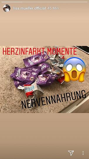 "Herzinfarkt-Momente" und "Nervennahrung", schreibt Lisa Müller zu diesen aufgegessenen Süßigkeiten