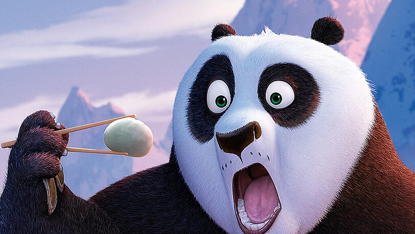Feist, kuschelig und scharf auf Baozi: Po, der Pandabär. Feist, kuschelig und scharf auf Baozi: Po, der Pandabär.